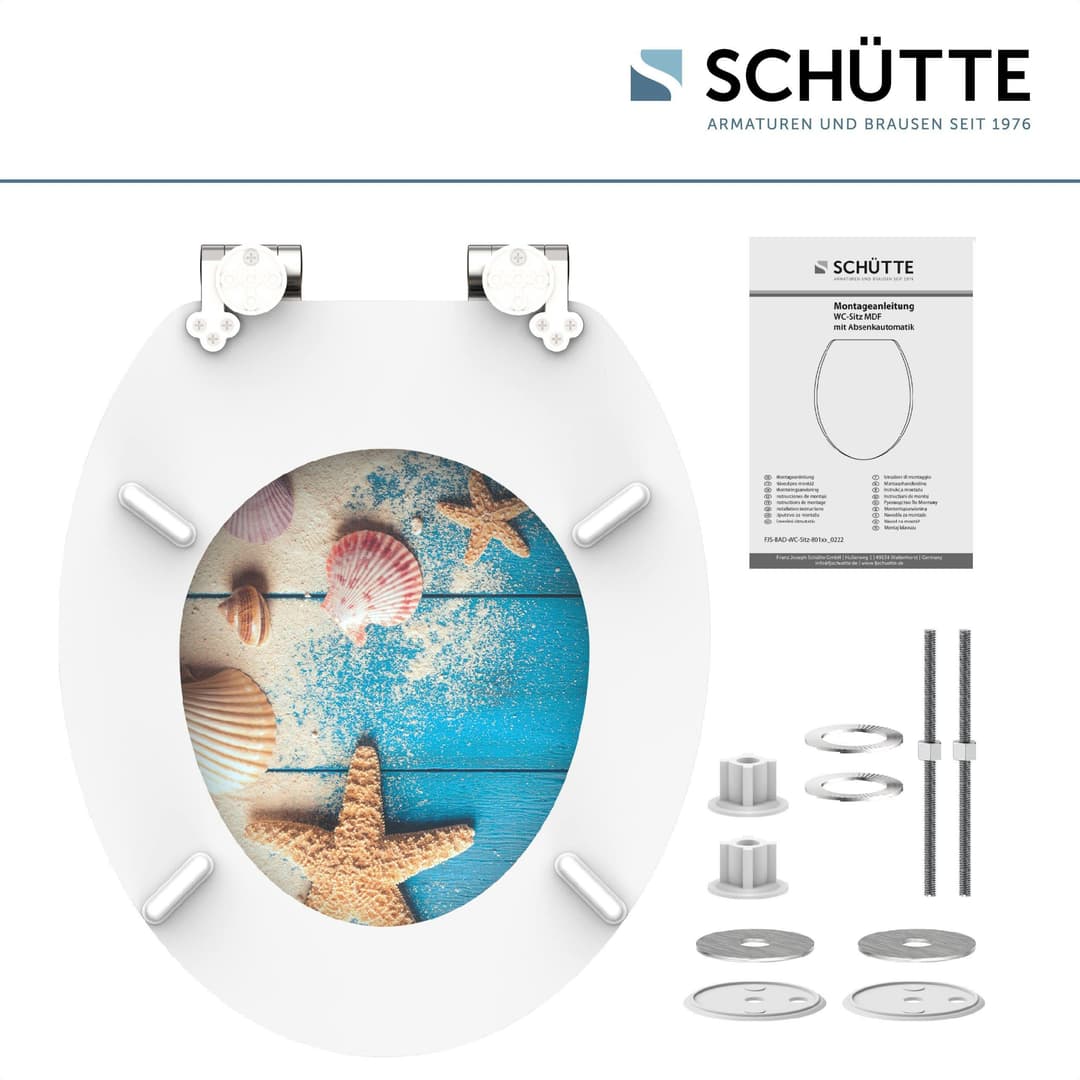 Schütte BEACH AND WOOD WC-Sitz | Mehrfarbig