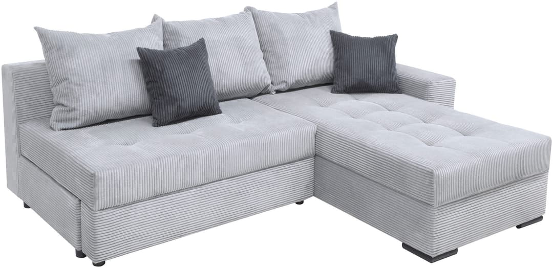 COLLECTION AB Ecksofa Josy L-Form | Grau