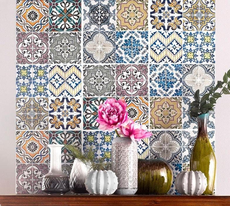 Home affaire Fliesenaufkleber Ornamente | Mehrfarbig
