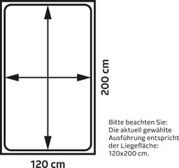 Maintal Polsterbett mit Bettkasten | Grau