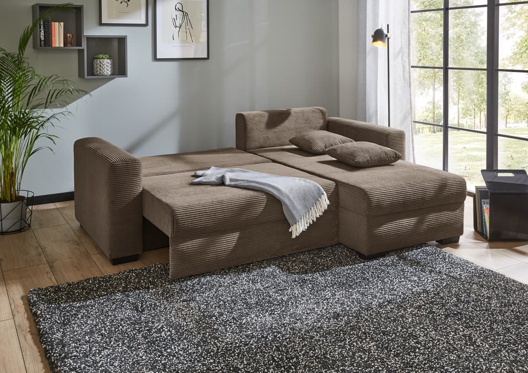 Jockenhöfer Gruppe Ecksofa Elmau L-Form | Braun