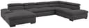 Home affaire Wohnlandschaft Alberto U-Form | Grau