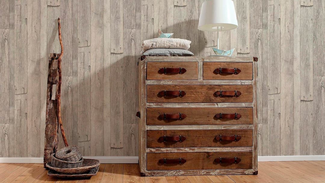living walls Vliestapete Best of Wood`n Stone 2nd Edition | Grau