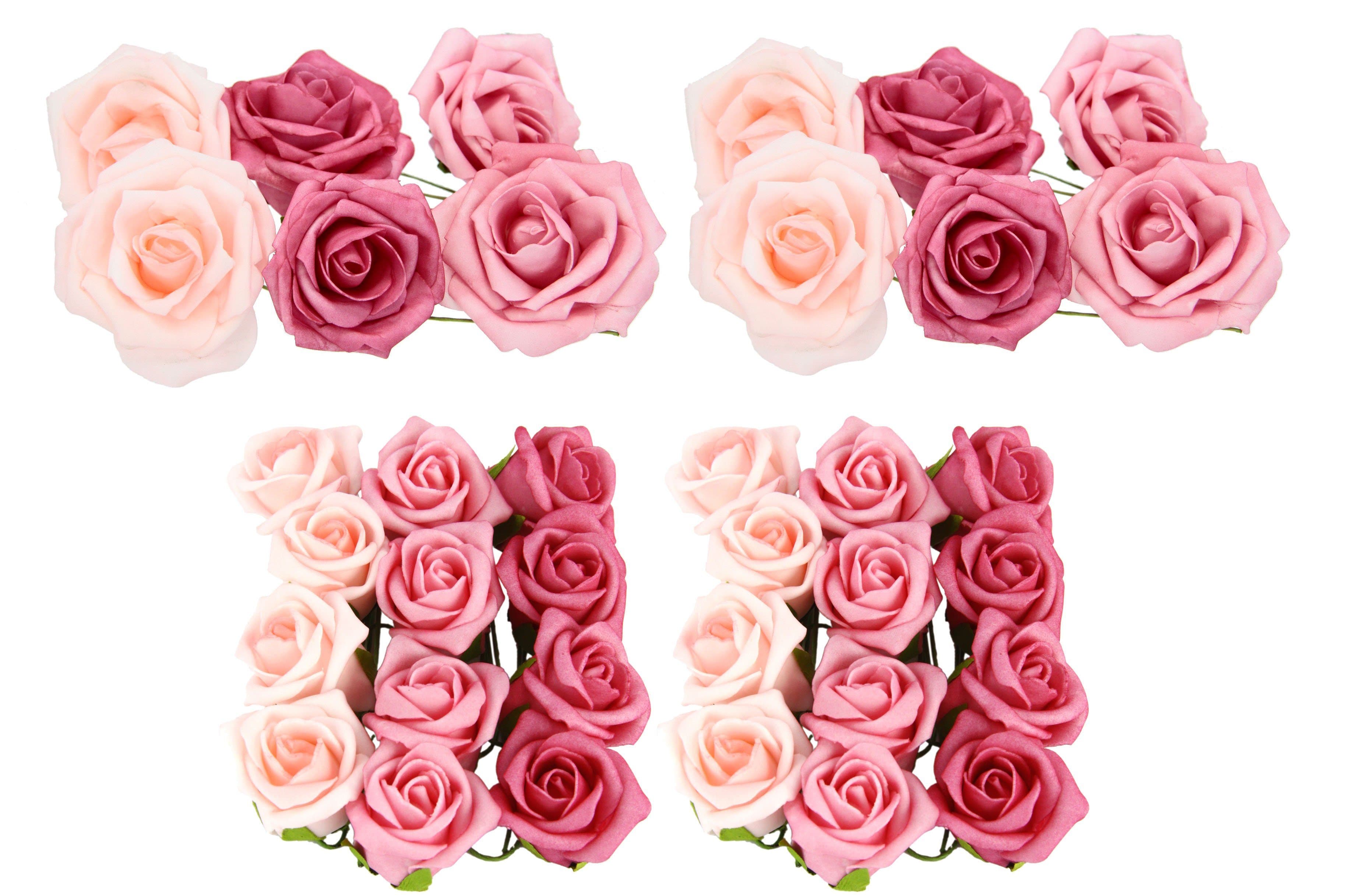 Kunstblume Pick Soft-Rosen | Weiß