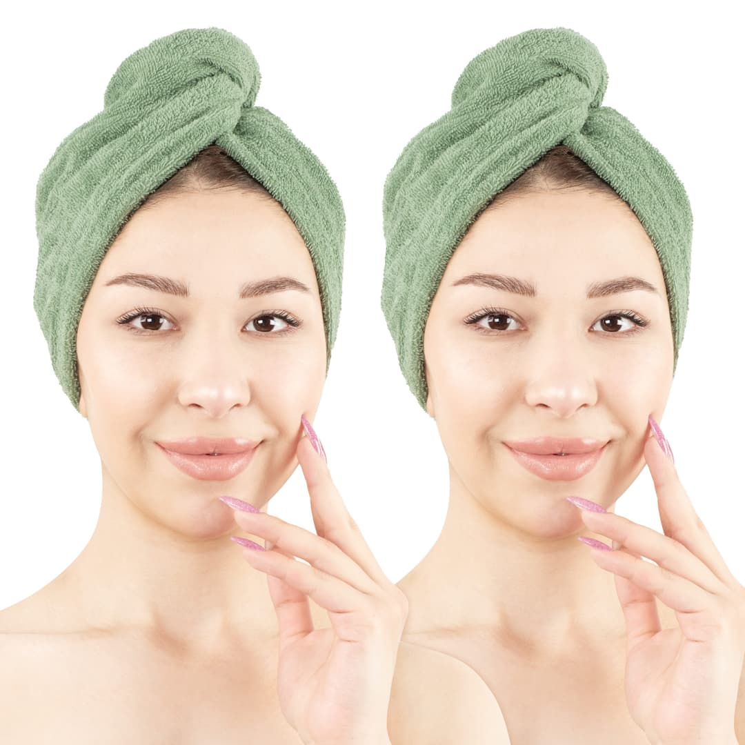HAMMETEX Turban-Handtuch | Grün