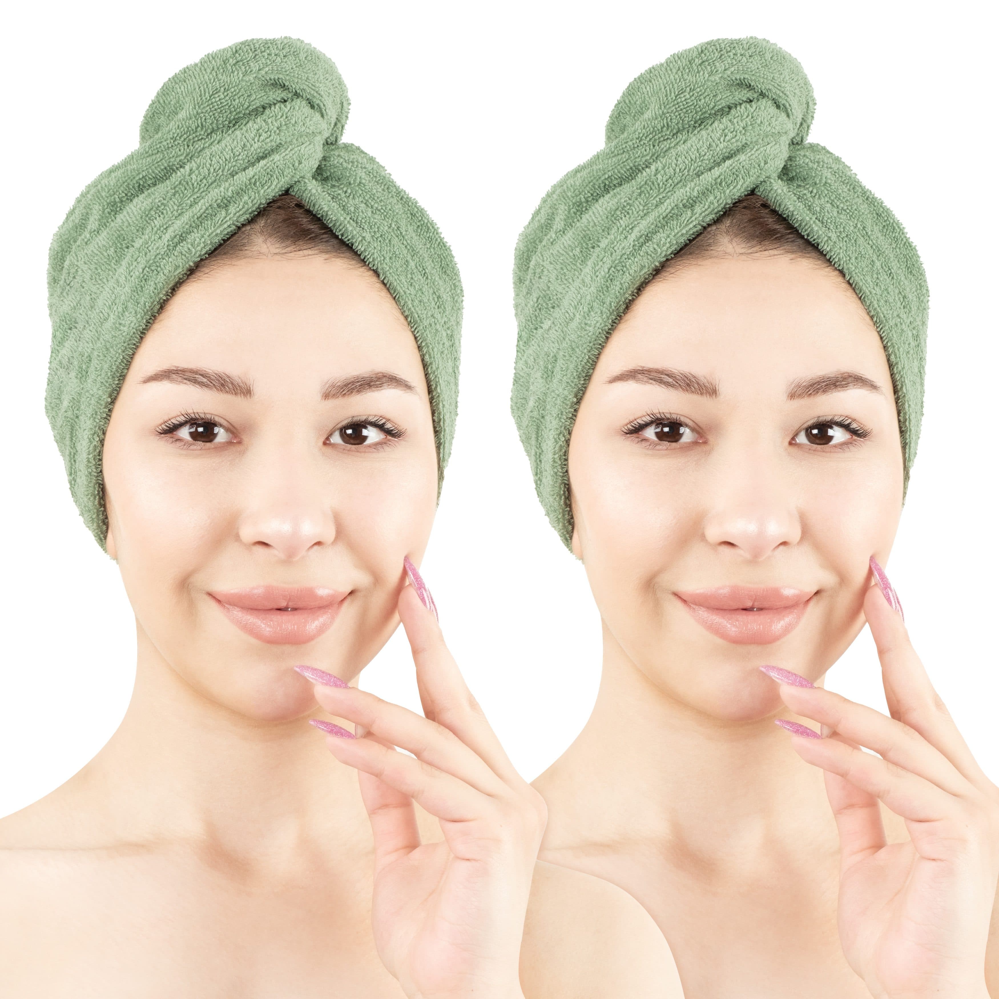 HAMMETEX Turban-Handtuch | Grün