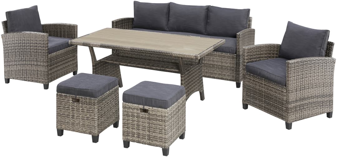KONIFERA Gartenlounge-Set Amsterdam | Grau