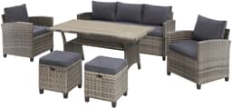 KONIFERA Gartenlounge-Set Amsterdam | Grau