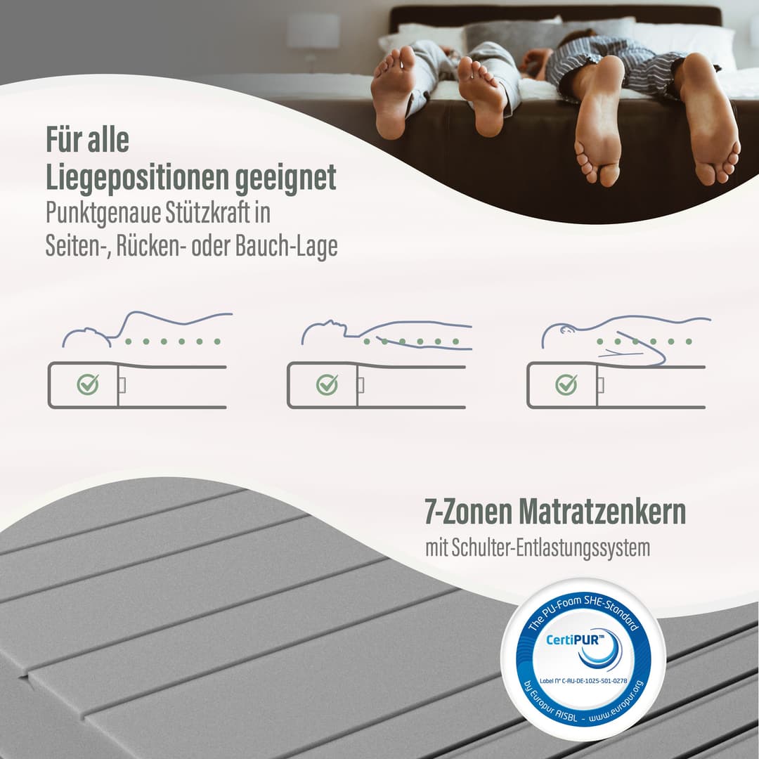 Komfortschaummatratze Marissa | Weiß
