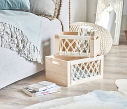 Zeller Present Dekokiste Aufbewahrungskiste Boho | Holztöne