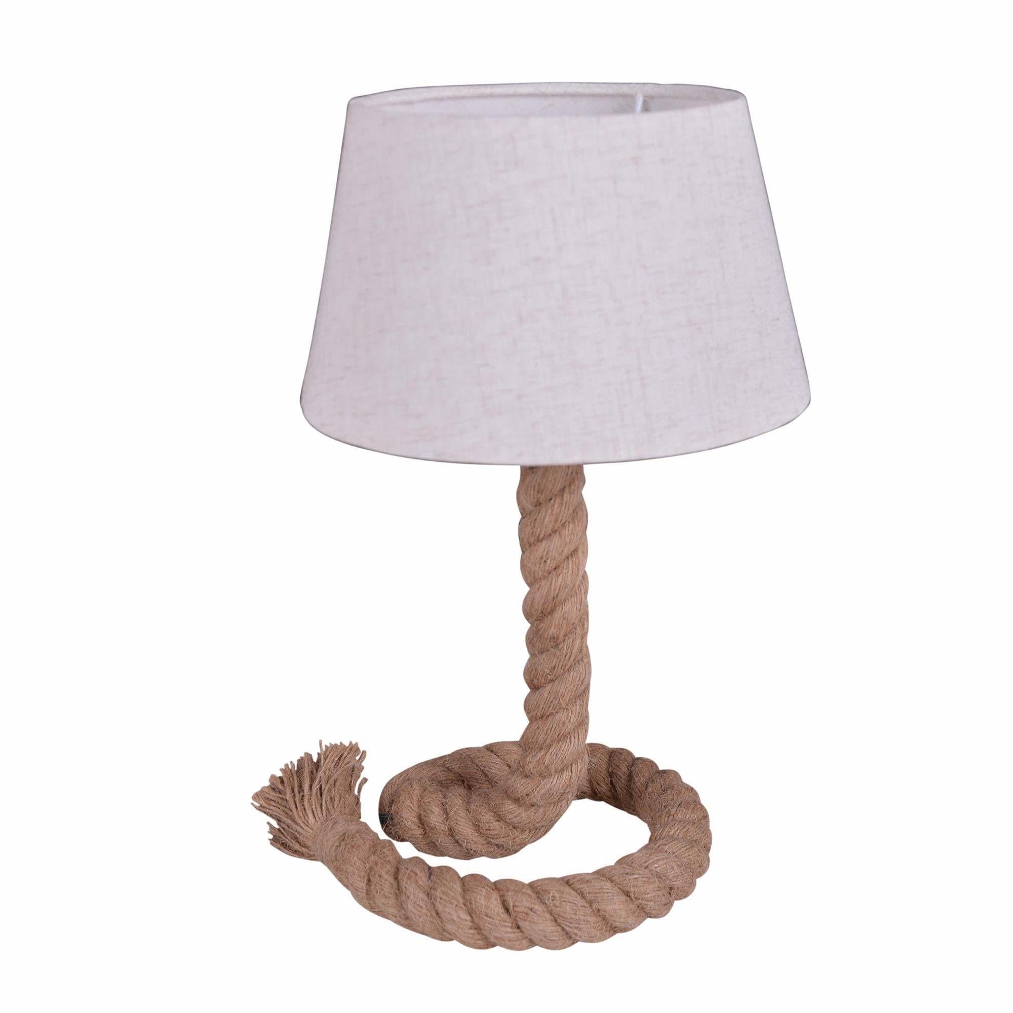 Näve Tischleuchte Rope | Braun