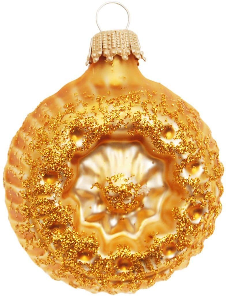 Krebs Glas Lauscha Christbaumschmuck Glaskugelformen | Gold