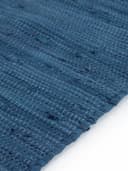 carpetfine Teppich Kelim Chindi uni | Blau 5