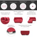 DOMO collection Ecksofa Turah | Rot 3
