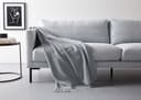 Plaid Jacquard garngefärbt Kuscheldecke | Grau 2