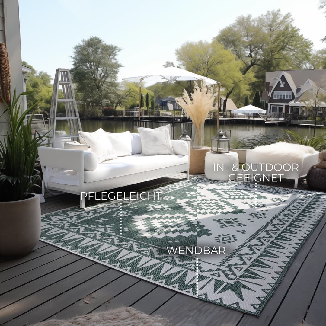 ELLE DECORATION Teppich Dynamic | Grün