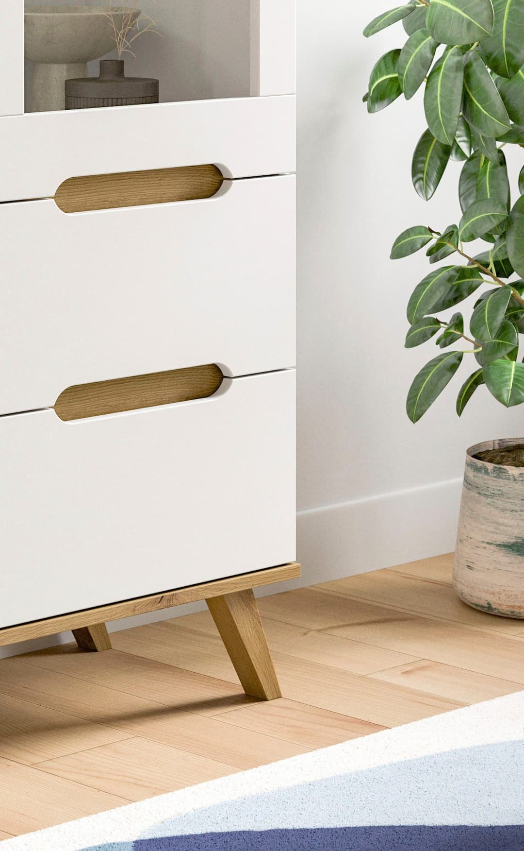 Home affaire Highboard Alesund | Weiß
