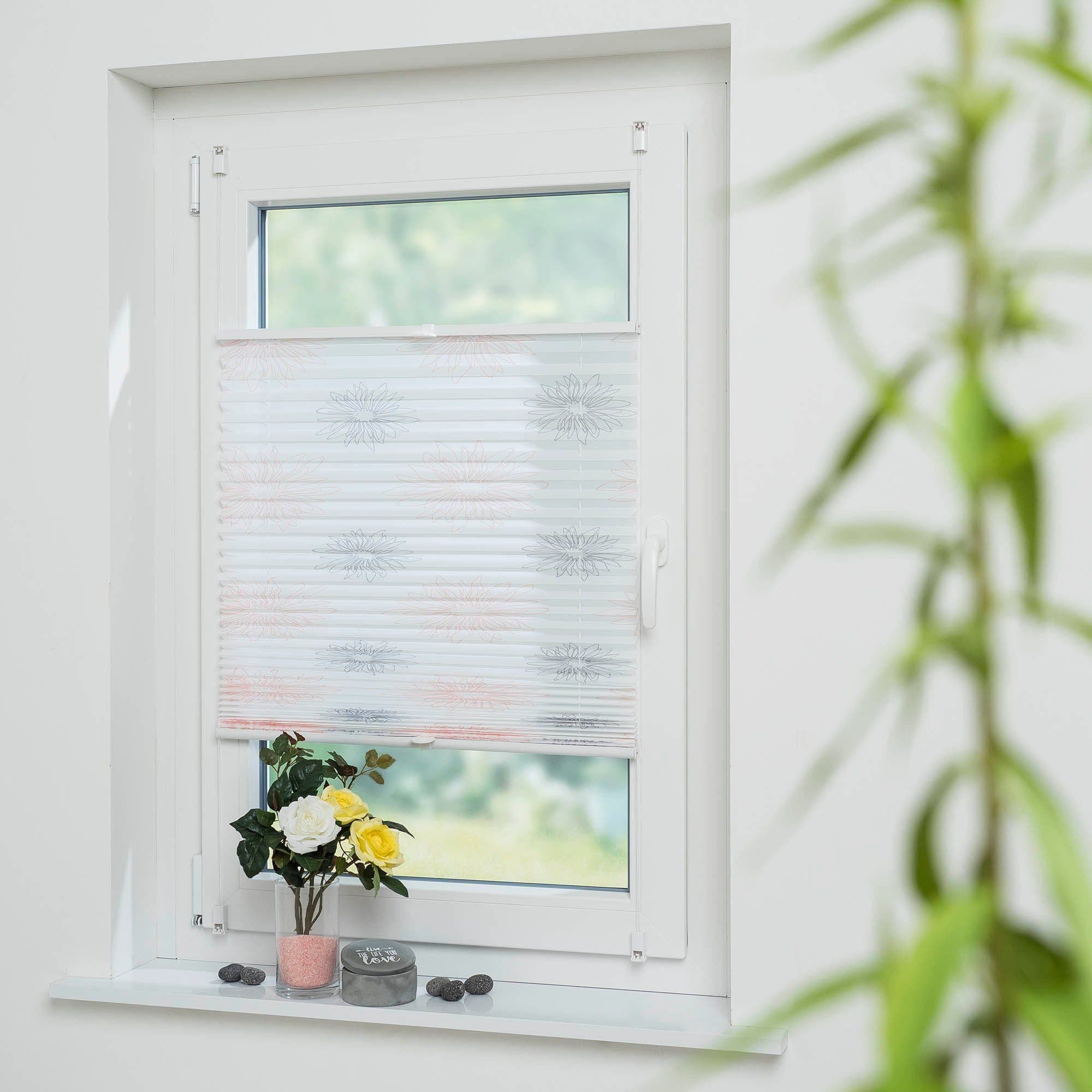 Liedeco Plissee Blume grau | Grau