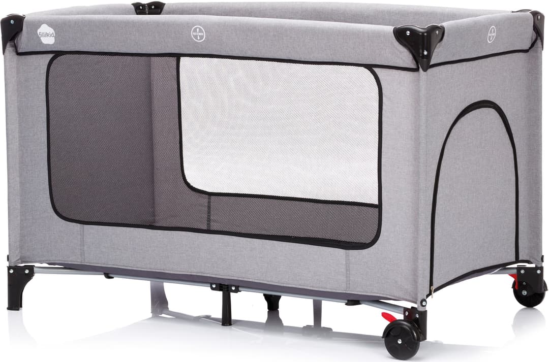 Fillikid Baby-Reisebett Standard grau melange | Grau
