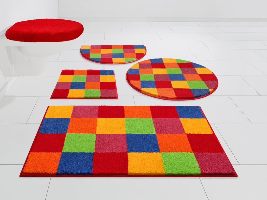 Grund Badematte Mosaik | Mehrfarbig