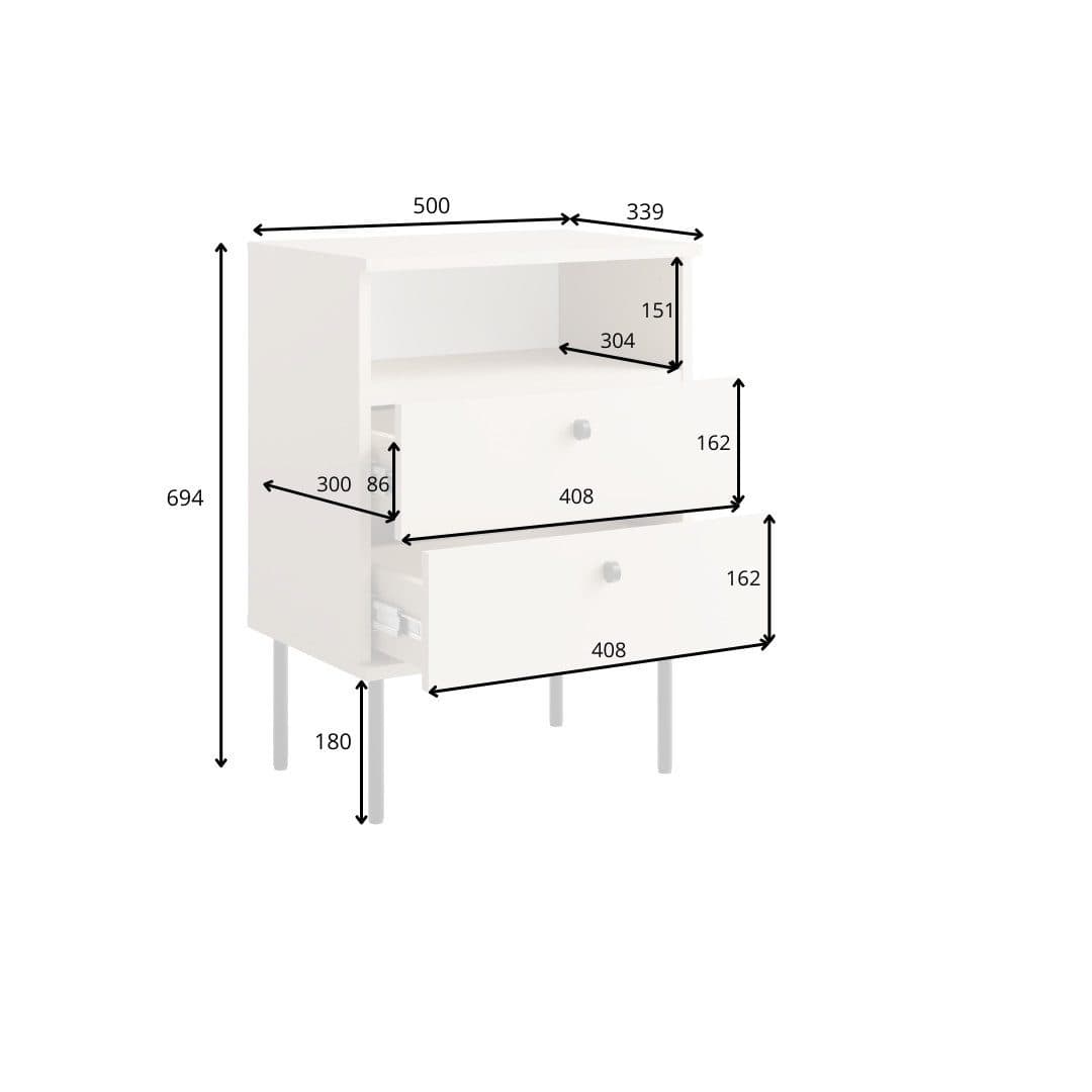 Home affaire Nachttisch Elyria | Beige