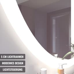 Loevschall Badspiegel Vega Rund | Weiß