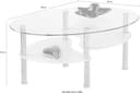 Stolkom Sp.z.o.o. Couchtisch Wave Glastisch | Transparent 3
