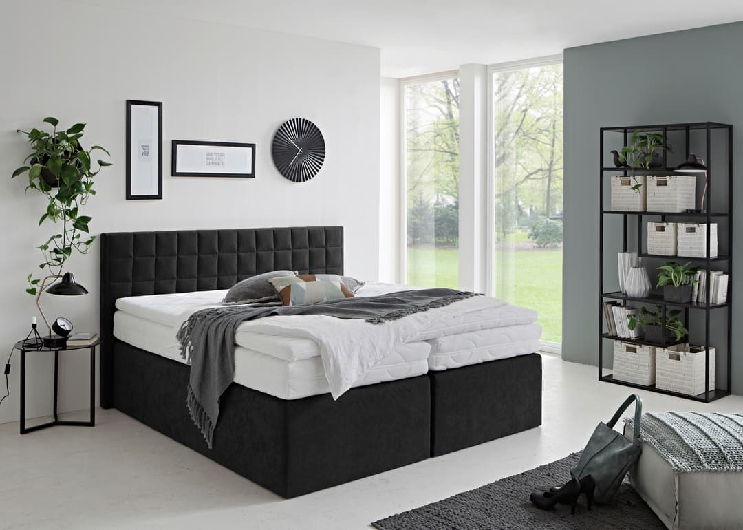 Westfalia Schlafkomfort Boxspringbett Dublin | Schwarz