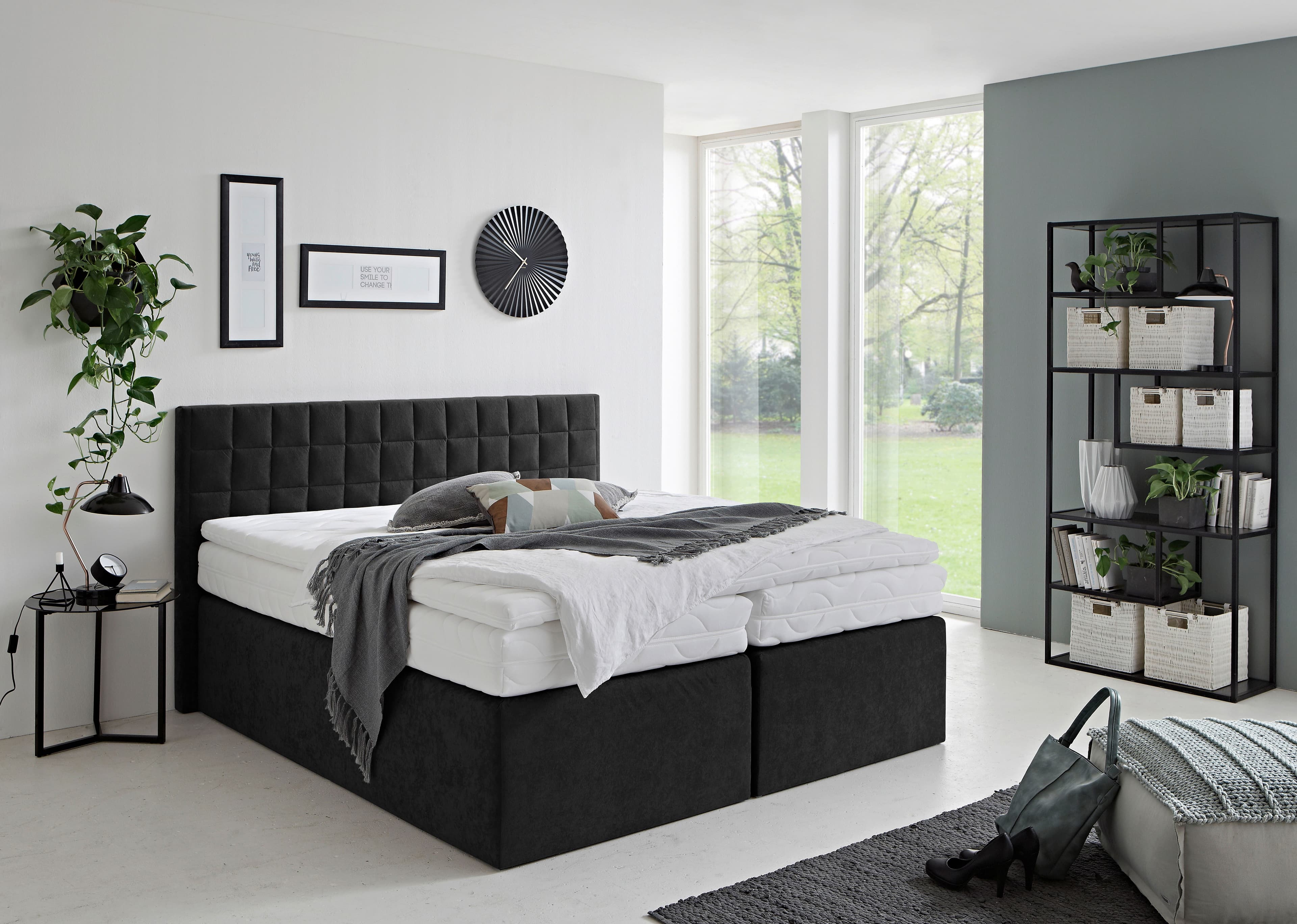 Westfalia Schlafkomfort Boxspringbett Dublin | Schwarz