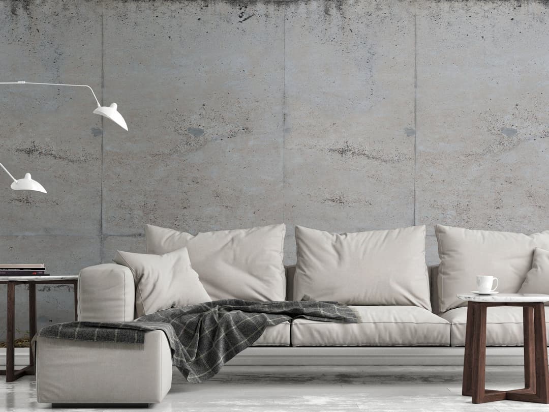living walls Fototapete Betonwand | Grau