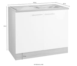 OPTIFIT Spülenschrank Kalmar | Grau