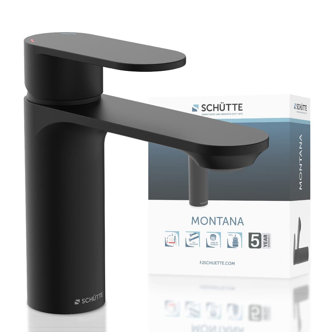 Schütte MONTANA Waschtischarmatur | Schwarz