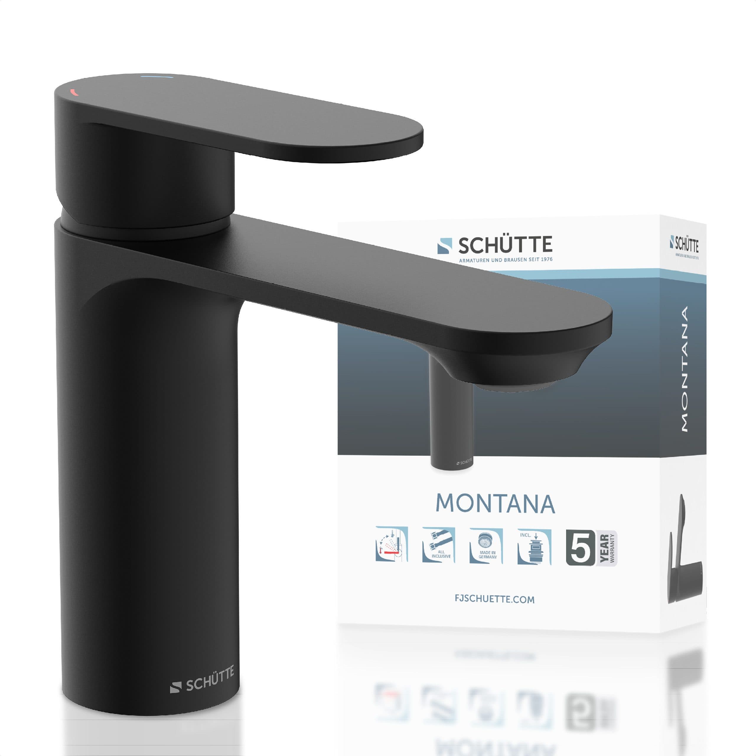 Schütte MONTANA Waschtischarmatur | Schwarz
