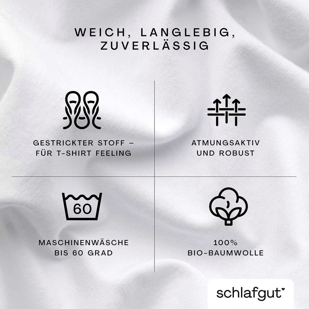 Schlafgut Spannbettlaken CASUAL | Weiß