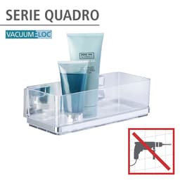 Wenko Duschablage Vacuum-Loc Quadro | Silber