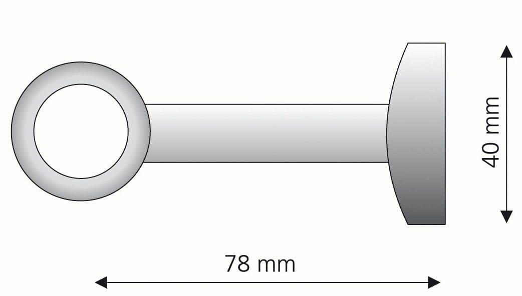 Liedeco Esperanca Gardinenstangenhalter | Braun