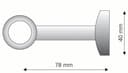 Liedeco Esperanca Gardinenstangenhalter | Braun 3