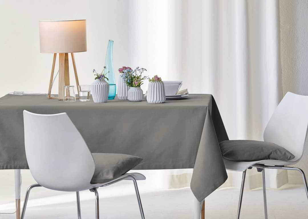 APELT Tischdecke 4362 Rips - UNI | Grau