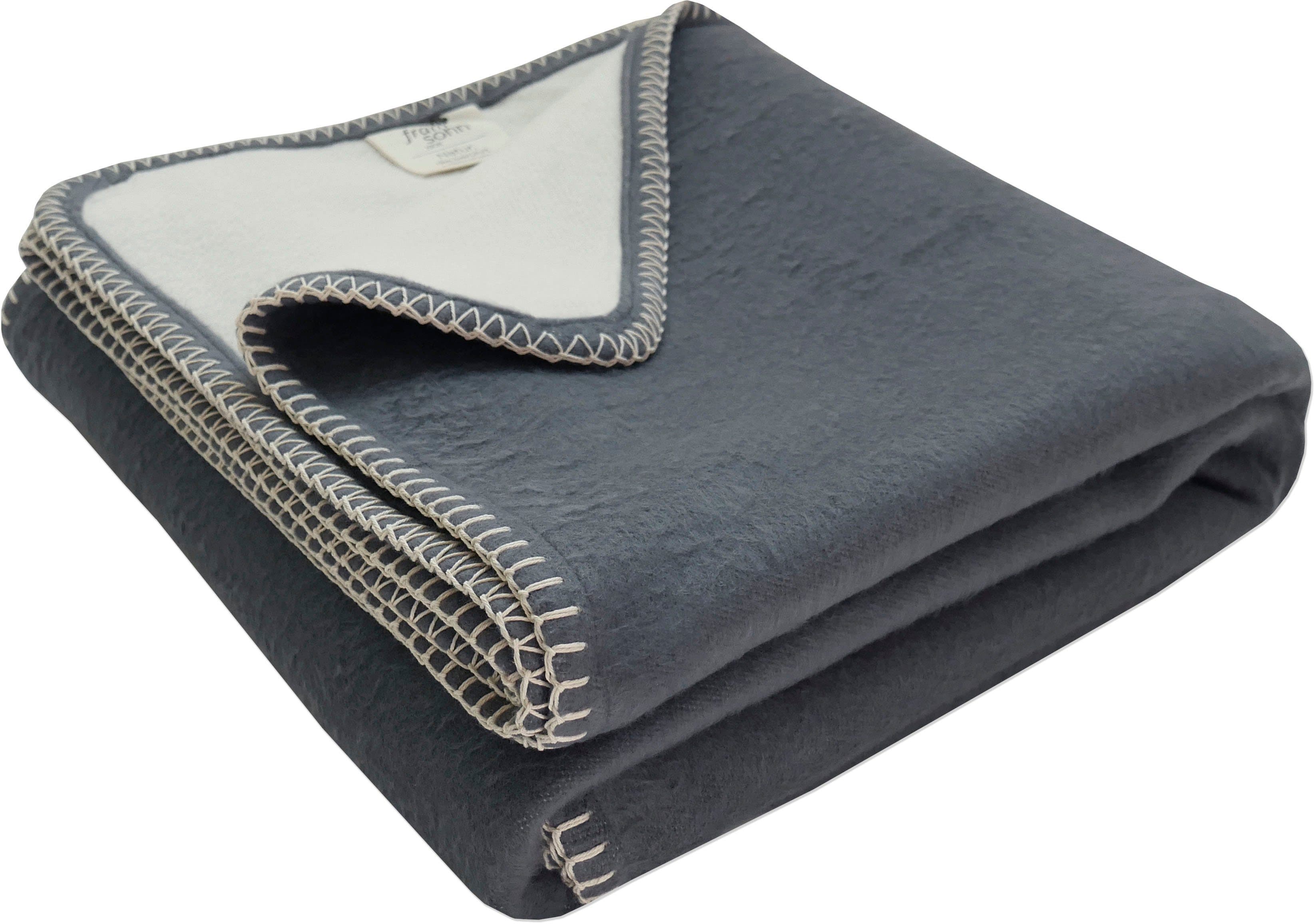 Wohndecke Bio Flanell Doubleface framsohn frottier | Grau