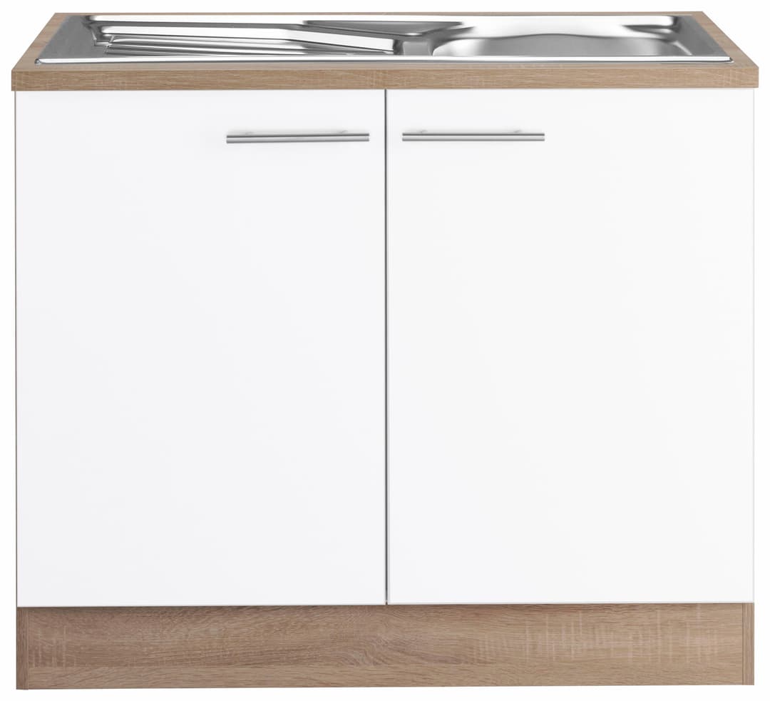 OPTIFIT Spülenschrank Kalmar | Weiß