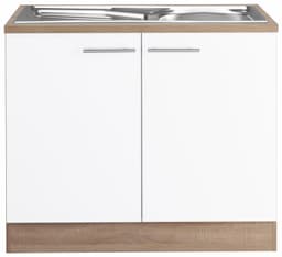 OPTIFIT Spülenschrank Kalmar | Weiß