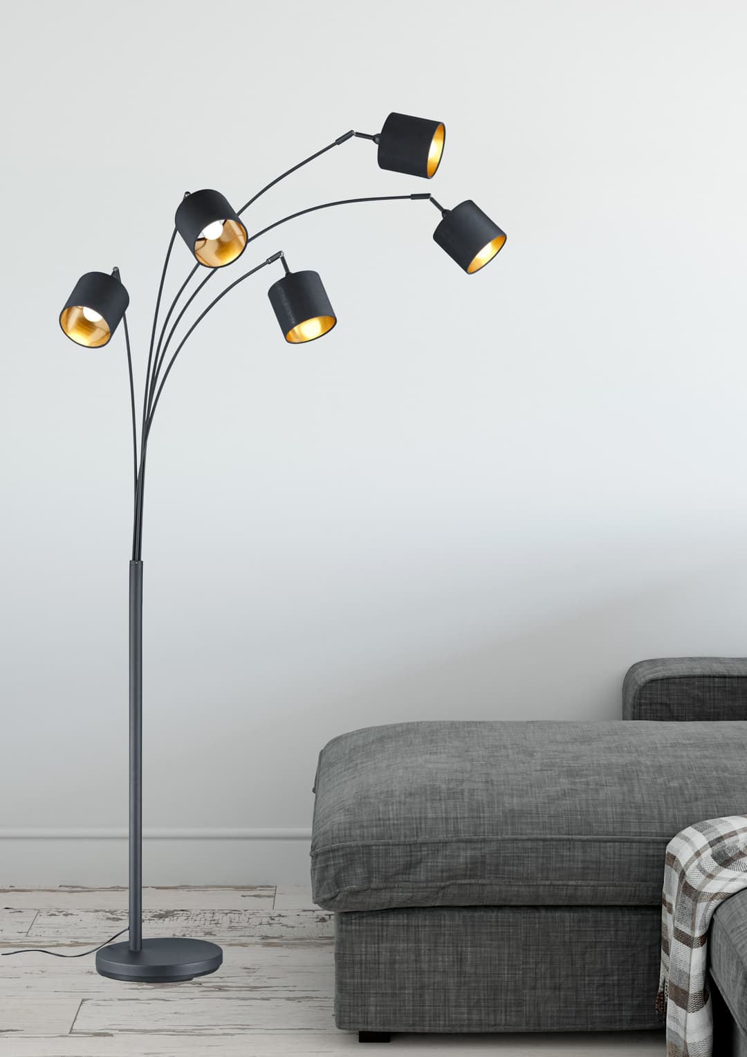 Reality Leuchten Stehlampe Tommy | Schwarz