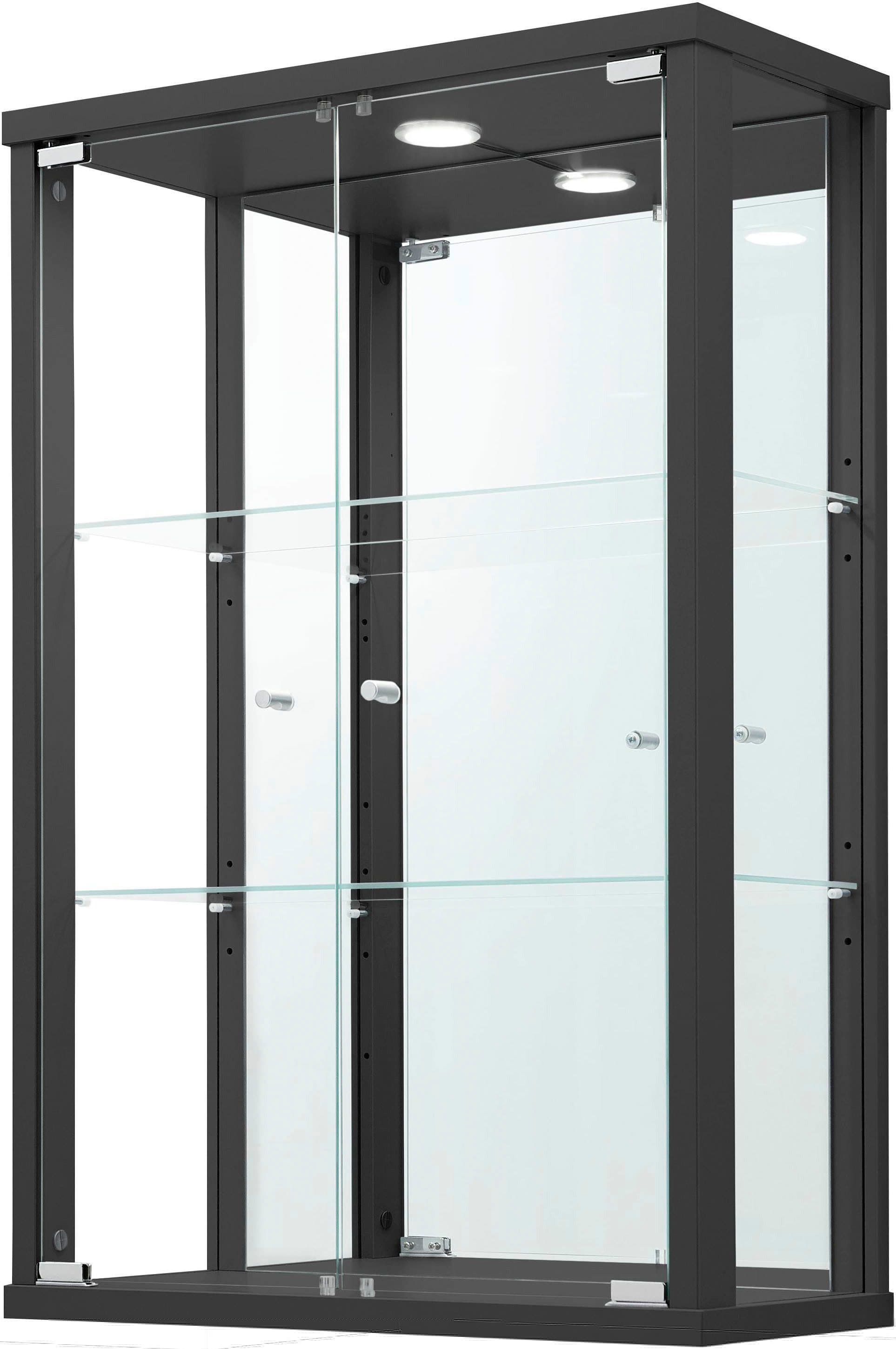 fif möbel Vitrine OPTIMA | Schwarz