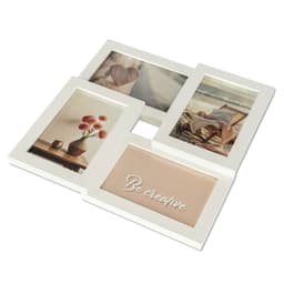 queence Bilderrahmen Collage Rahmen 3D Holz | Weiß
