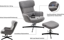 Home affaire Sessel Clarah Relaxsessel | Grau