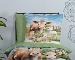 PURE luxury collection Kinderbettwäsche Farm animals | Mehrfarbig
