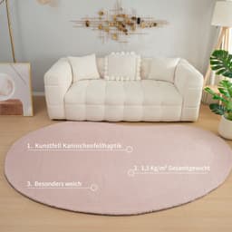 Bruno Banani Hochflor-Teppich Rabbit 2 Bean | Rosa