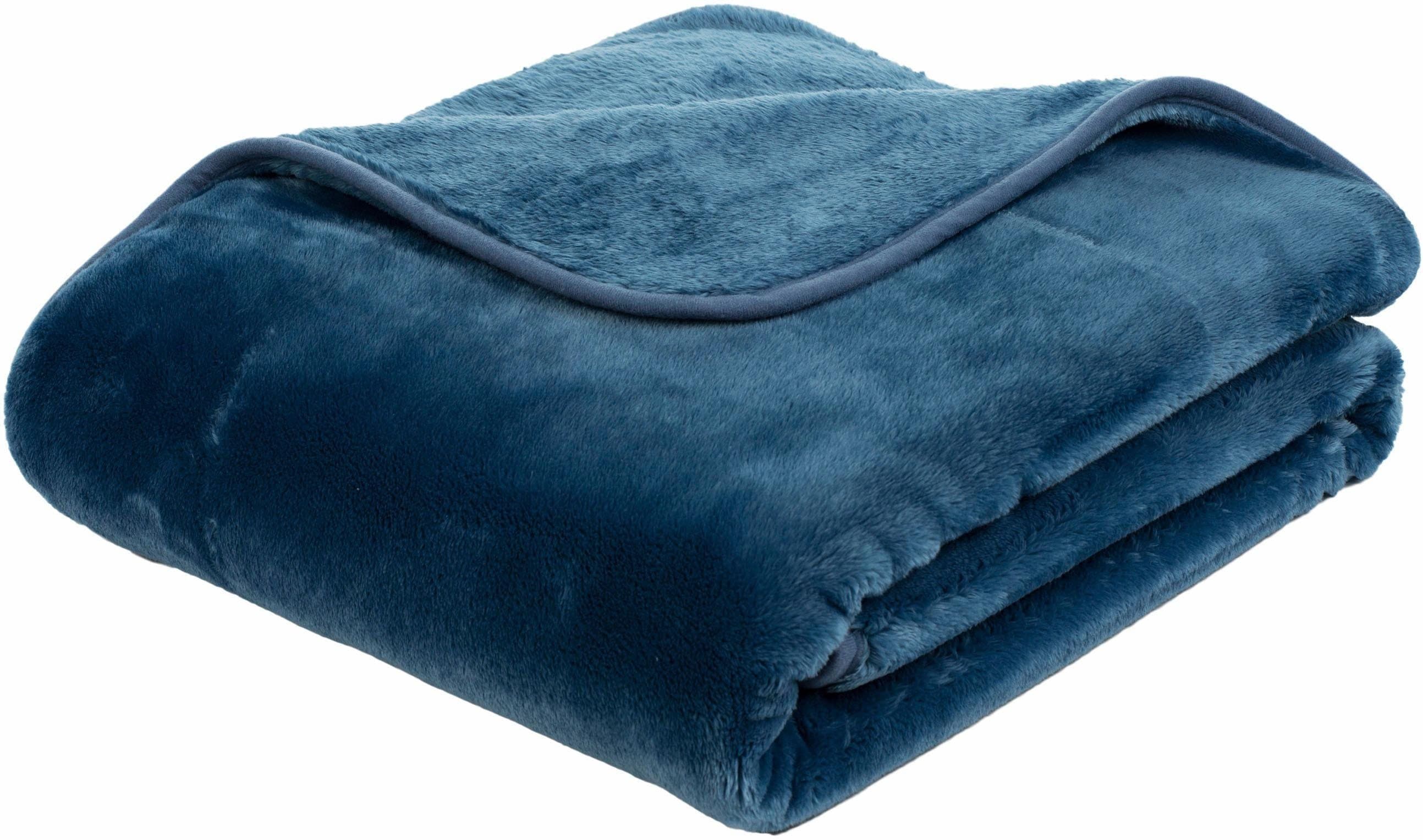 Wohndecke Premium Cashmere Feeling | Blau