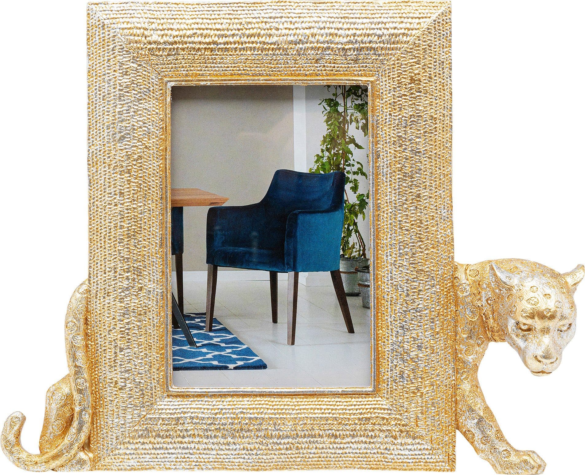 Kare Design Einzelrahmen Bilderrahmen Leopard | Gold