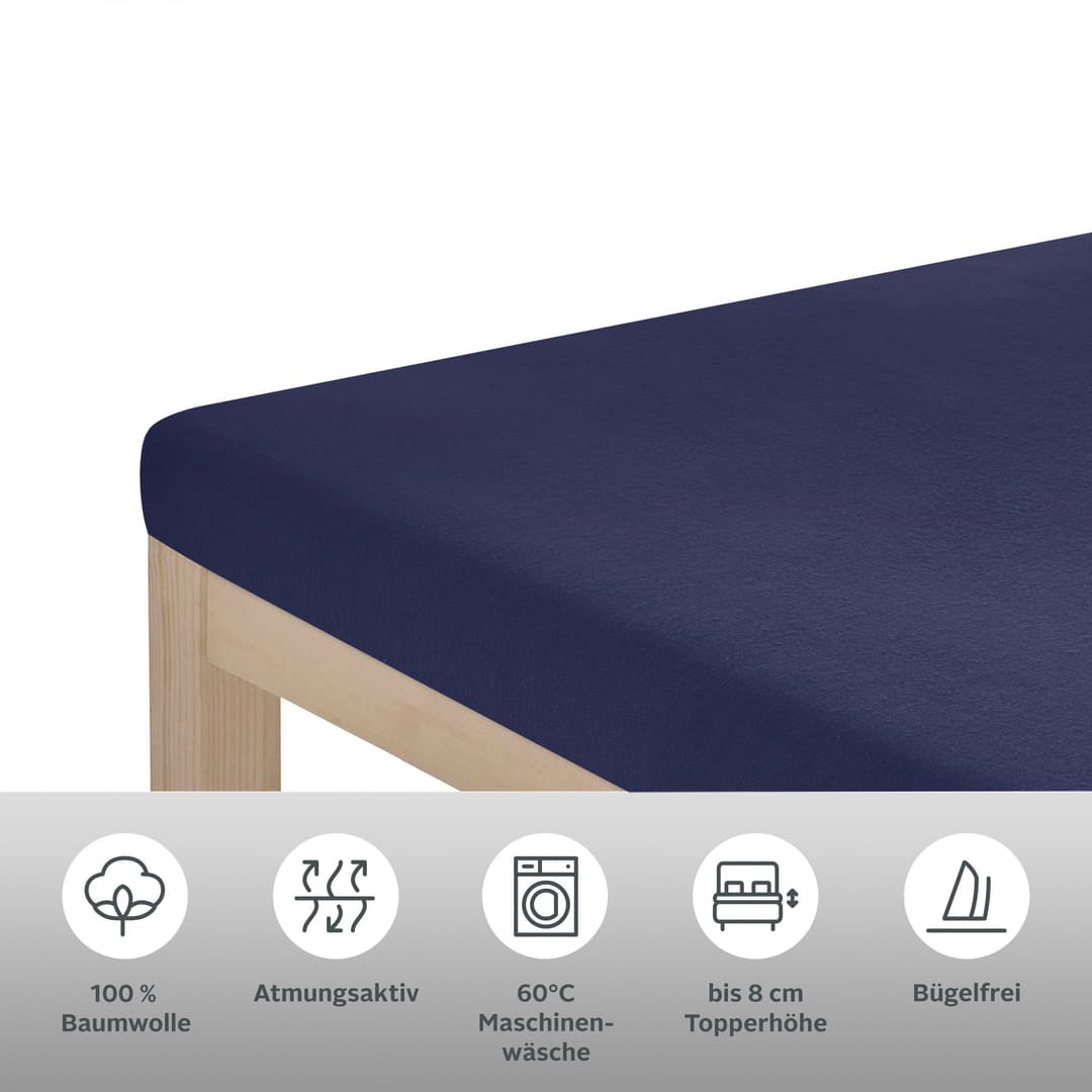 OTTO home Spannbettlaken Topper Basic | Blau